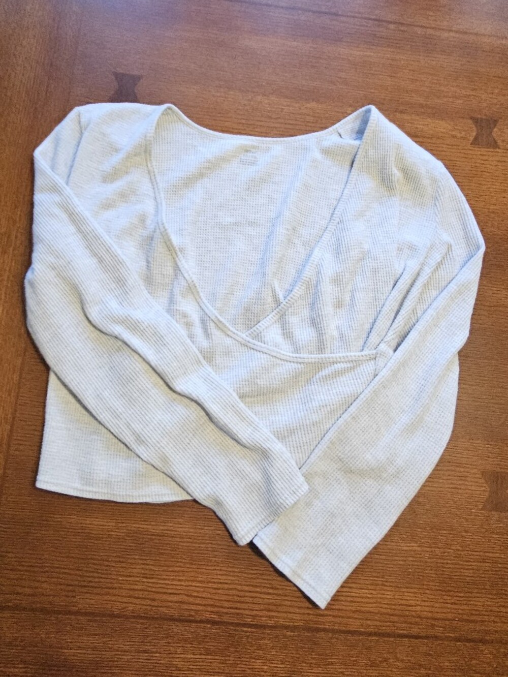 Aerie Waffle Knit Wrap Front Top XXL